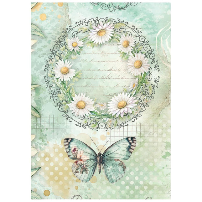 Mini Rice paper A6 8 sheets Daisy Art