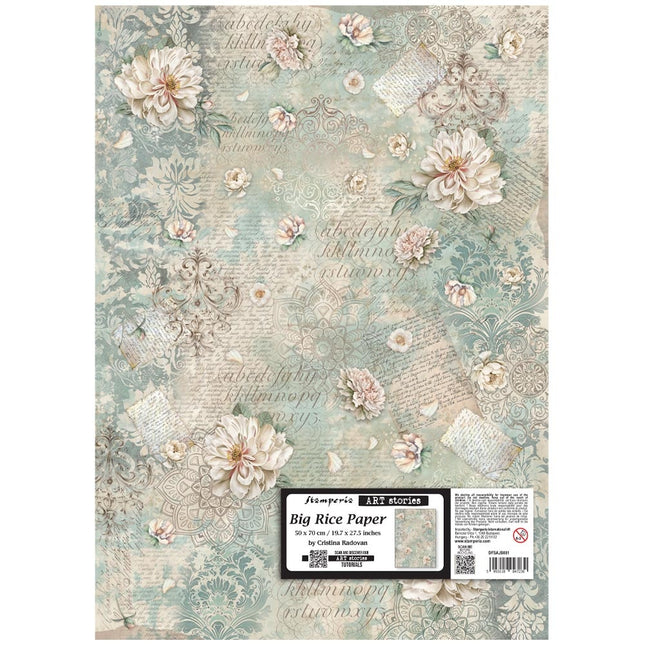 Big Rice paper cm 50X70 - peony pattern