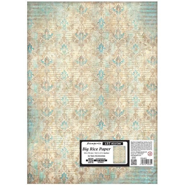 Printed Rice paper for Art and Craft cm 50X70 - Symphony tapestry pattern
