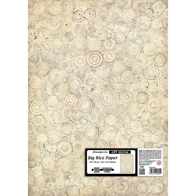 Printed Rice paper for Art and Craft cm 50X70 - All Around rings