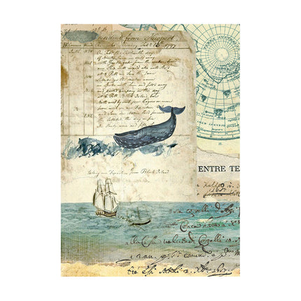 Selection 8 Rice paper A6 backgrounds - Around the world