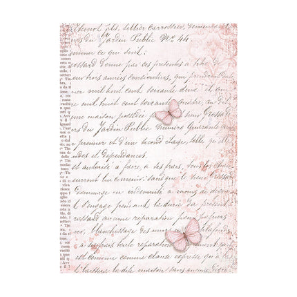 Selection 8 Rice paper A6 backgrounds - Roseland