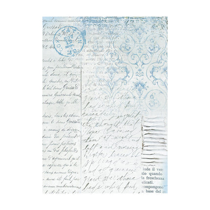 Selection 8 Rice paper A6 backgrounds - Blue Land