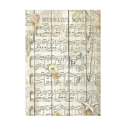 Selection 8 Rice paper A6 backgrounds - Songs of the Sea