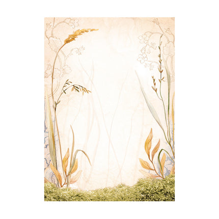 Selection 8 Rice paper A6 backgrounds - Woodland