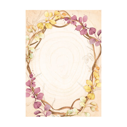 Selection 8 Rice paper A6 backgrounds - Woodland