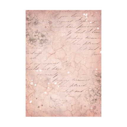Selection 8 Rice paper A6 backgrounds - Romance Forever