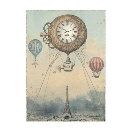 Selection 8 Rice paper A6 backgrounds - Voyages Fantastiques