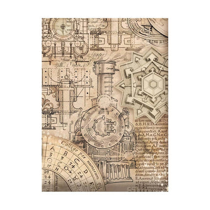 Selection 8 Rice paper A6 backgrounds - Sir Vagabond in Fantasy World