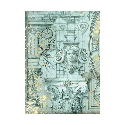 Selection 8 Rice paper A6 backgrounds - Sir Vagabond in Fantasy World