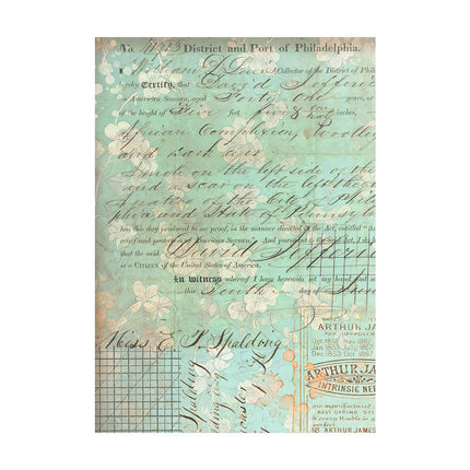 Selection 8 Rice paper A6 backgrounds - Brocante Antiques