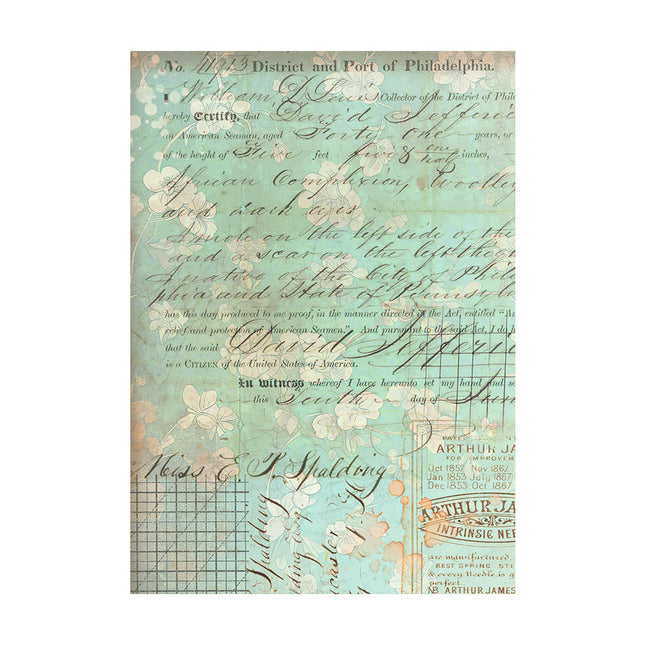 Selection 8 Rice paper A6 backgrounds - Brocante Antiques