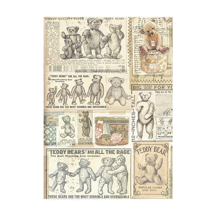 Selection 8 Rice paper A6 backgrounds - Brocante Antiques