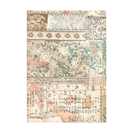 Selection 8 Rice paper A6 backgrounds - Brocante Antiques