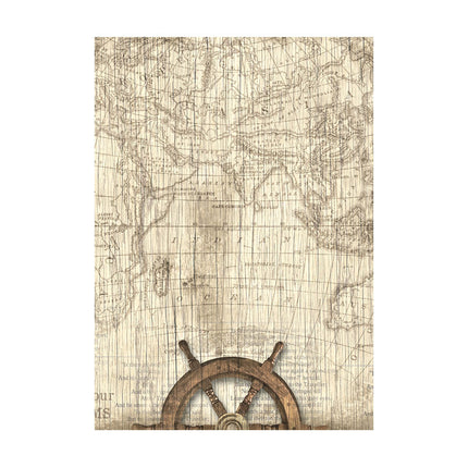 Selection 8 Rice paper A6 backgrounds - Sea Land