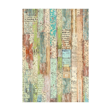 Selection 8 Rice paper A6 backgrounds - Garden