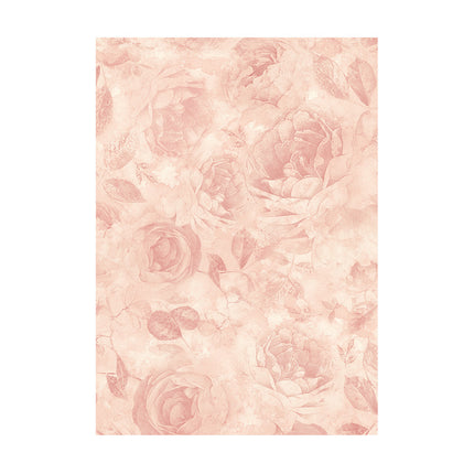 Selection 8 Rice paper A6 backgrounds - Shabby Rose