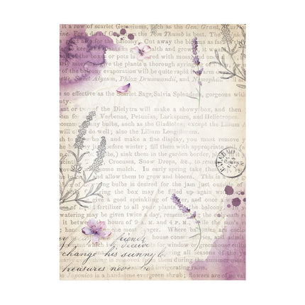 Selection 8 Rice paper A6 backgrounds - Lavender