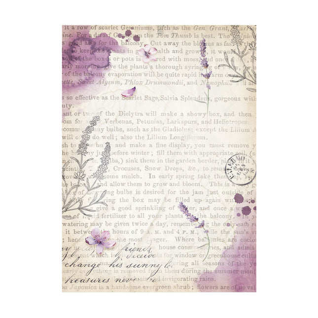 Selection 8 Rice paper A6 backgrounds - Lavender