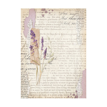 Selection 8 Rice paper A6 backgrounds - Lavender