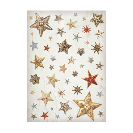 Selection 8 Rice paper A6 backgrounds - Gear up for Christmas