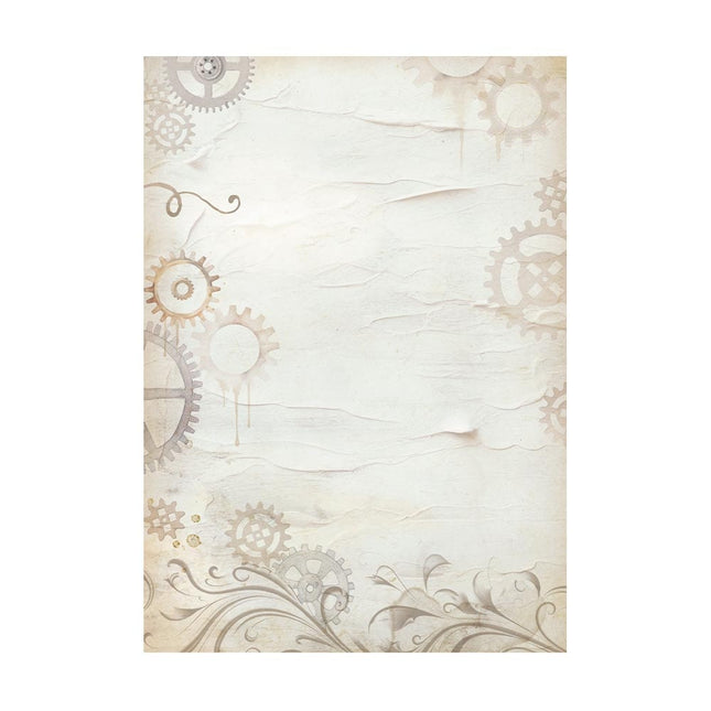 Selection 8 Rice paper A6 backgrounds - Gear up for Christmas