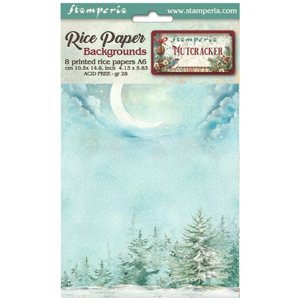 Selection 8 Rice paper A6 backgrounds - The Nutcracker