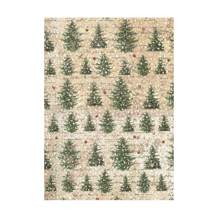 Selection 8 Rice paper A6 backgrounds - Classic Christmas