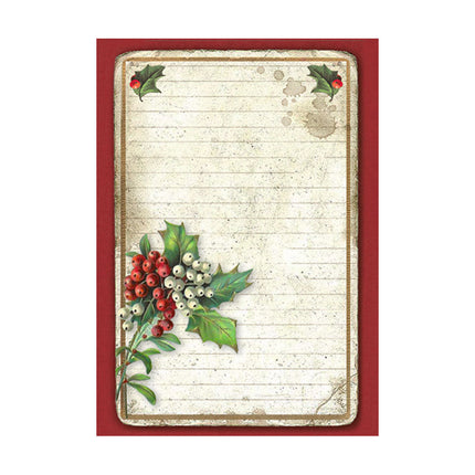 Selection 8 Rice paper A6 backgrounds - Classic Christmas