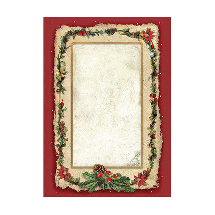 Selection 8 Rice paper A6 backgrounds - Classic Christmas