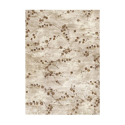 Selection 8 Rice paper A6 backgrounds - Old Lace