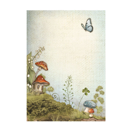 Selection 8 Rice paper A6 backgrounds - Hidden Grove