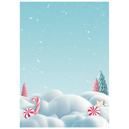 Selection 8 Rice paper A6 backgrounds - Candy Christmas