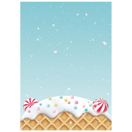 Selection 8 Rice paper A6 backgrounds - Candy Christmas