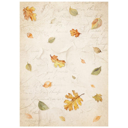 Selection 8 Rice paper A6 backgrounds - Whispering woods