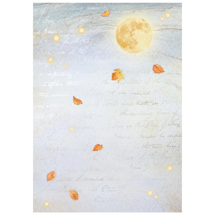 Selection 8 Rice paper A6 backgrounds - Whispering woods