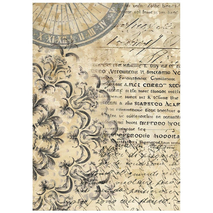 Printed 8 Rice paper A6 backgrounds selection for Art and Craft - Gardens of Time