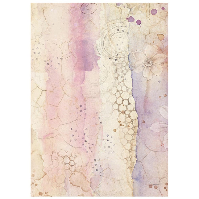 Printed 8 Rice paper A6 backgrounds selection for Art and Craft - All Around