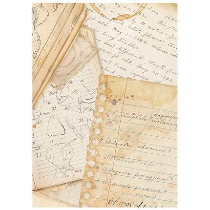 Printed 8 Rice paper A6 backgrounds selection for Art and Craft - All Around