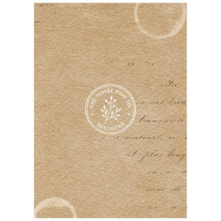 Printed 8 Rice paper A6 backgrounds selection for Art and Craft - Flowers and Poems