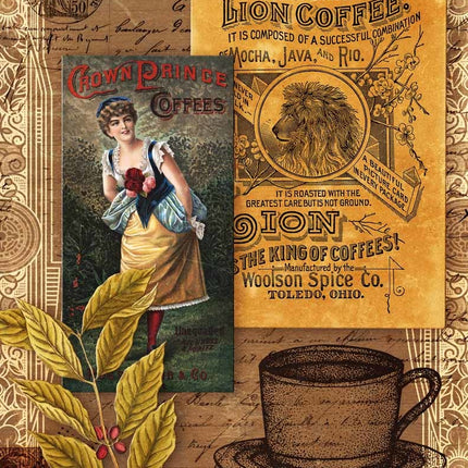 Morning Brew Coffee Collage Rice Paper A4