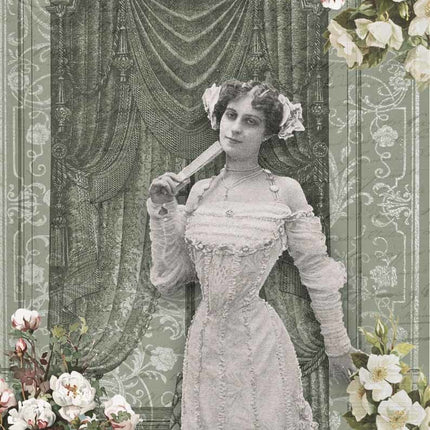 French Lady in Green Room A4