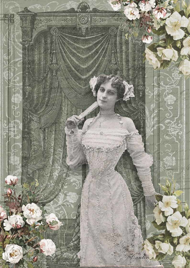 French Lady in Green Room A4