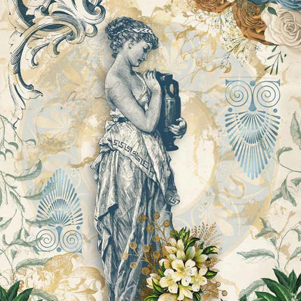 Grecian Goddess with Urns Rice Paper A4