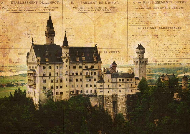 European Castle Rice Paper A3