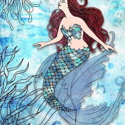 Deep Blue Mermaid A4