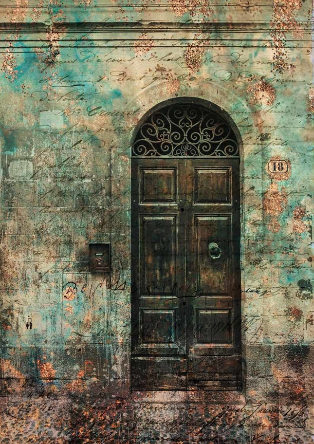 Antique Door with Scrollwork II A4