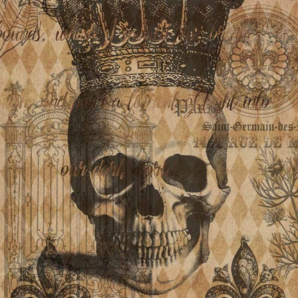 Halloween Skull with Crown A4