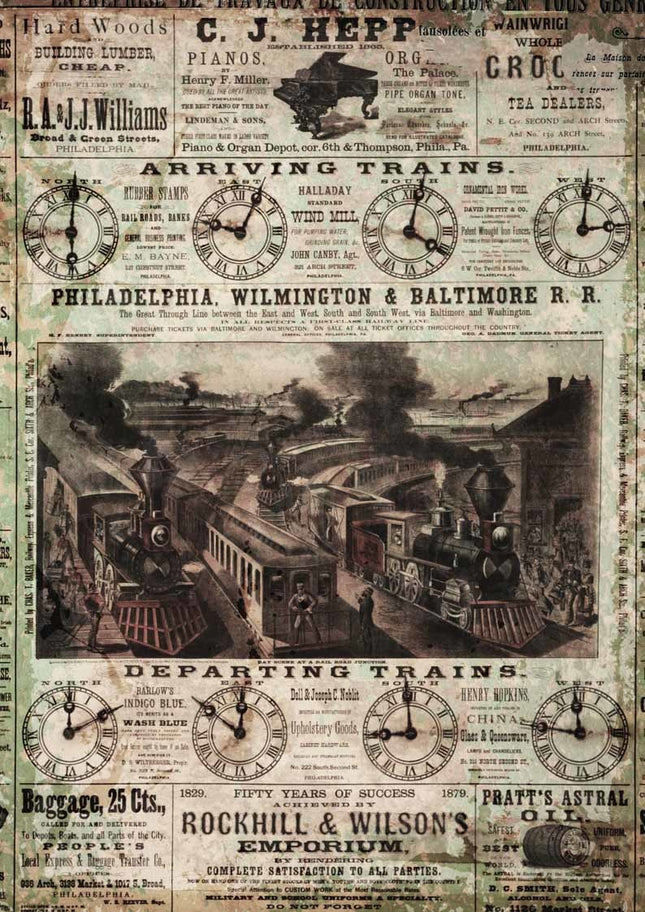 Arriving Trains A4