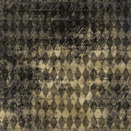 Black and Gold Harlequin A4